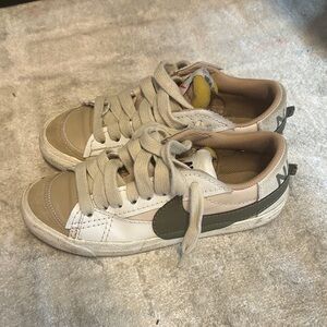 Nike Kids' Tan and White Sneakers